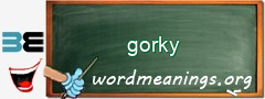 WordMeaning blackboard for gorky